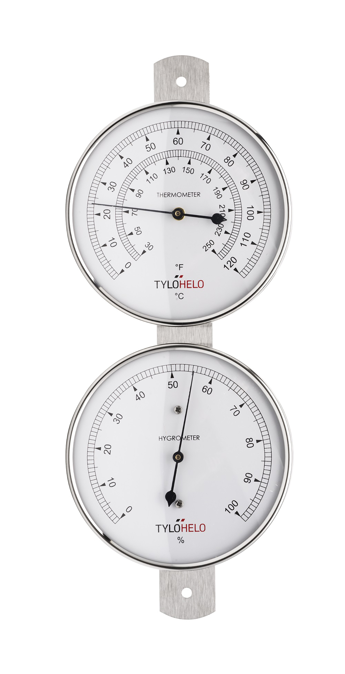 Thermomètre Hygromètre 2-en-1 Pour Sauna - Acier Inoxydable - Mesure Température Et Humidité - Installation Facile