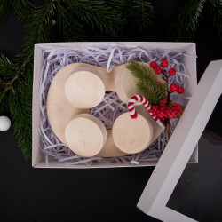 Pirties pogalvis, dovanų dėžutėje, drebulės mediena 