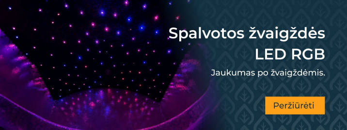 Spalvotos žvaigždės LED RGB
