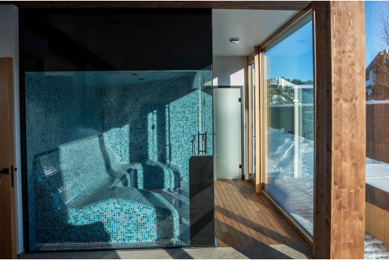 Garinė pirtis su panoramine stiklo vitrina - Garinės pirtys