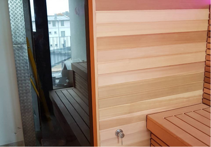 Kombi sauna su Himalajų druskos siena