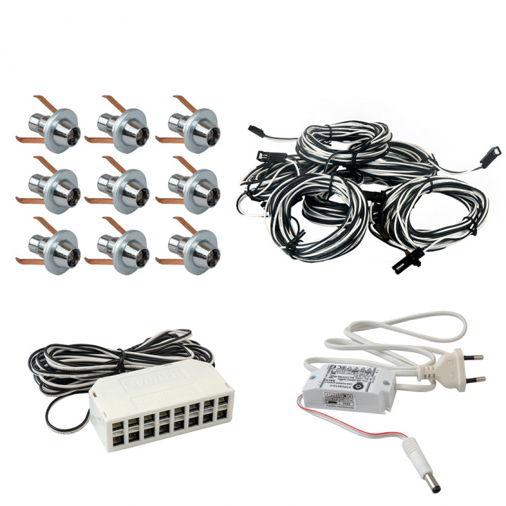 Saunos apšvietimas LedLite 9, sidabrinis