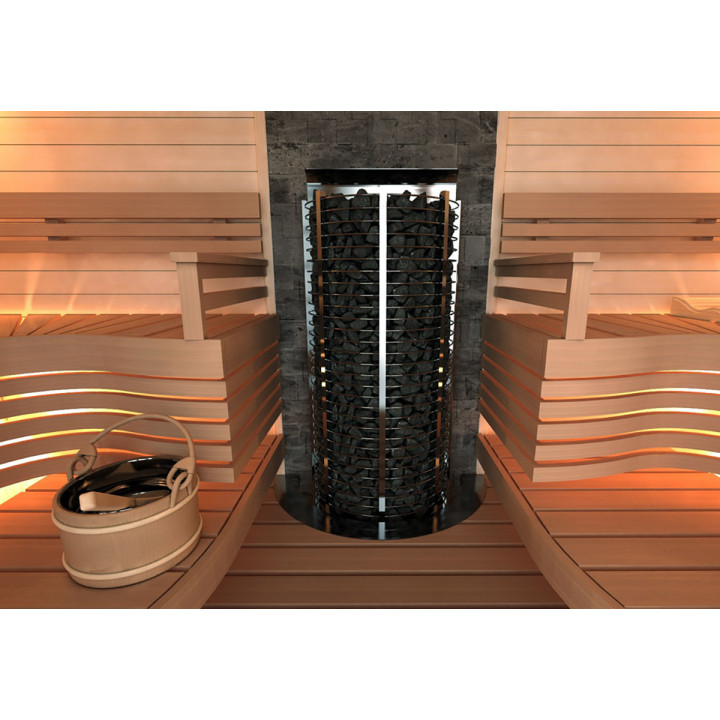 Elektrinė pirties krosnelė – SAWOTEC Tower Wall, be valdymo pulto 6 kW