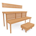 Modulinis pirties gultas STANDART, juodalksnio mediena - 1 Modulinis pirties gultas STANDART, juodalksnio mediena - 1