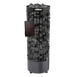 Elektrinė pirties krosnelė - HARVIA Cilindro Black Steel PC70XE 6,8 kW
