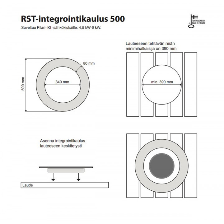 Krosnelės apvadas 500 - IKI Pilari krosnelei
