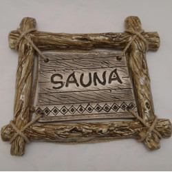 Durų lentelė SAUNA su rėmu  Durų lentelė SAUNA su rėmu