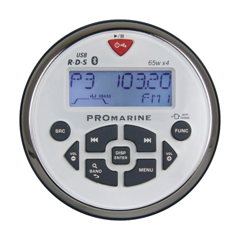 Muzikinis centras be garsiakalbių, baltas