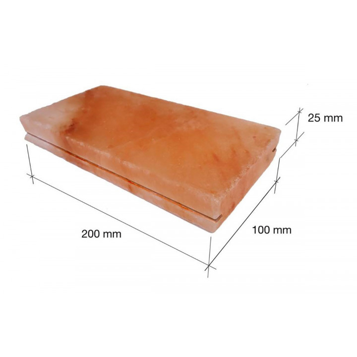 Išfrezuotos lygios himalajų druskos plytos 200x100x25mm