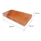 Išfrezuotos lygios himalajų druskos plytos 200x100x25mm