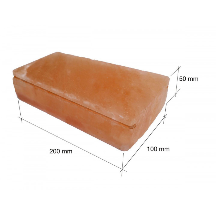 Išfrezuotos lygios himalajų druskos plytos 200x100x50mm