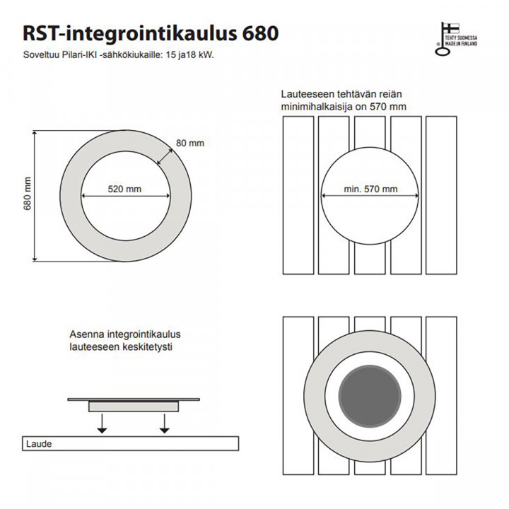Krosnelės apvadas 680 - IKI Pilari krosnelei