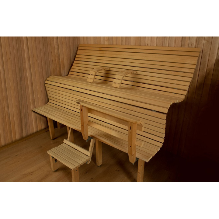 Modulinis pirties gultas ERGONOMIC, Termo-drebulės mediena, 2100 mm