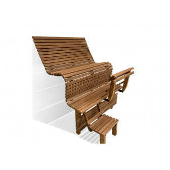 Modulinis pirties gultas ERGONOMIC, Termo-drebulės mediena