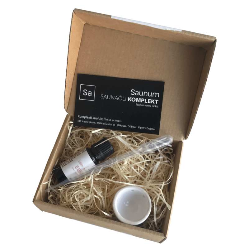 SAUNUM rinkinys su eteriniu aliejumi