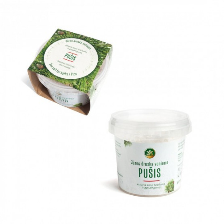 Jūros druska su pušų eteriniu aliejumi