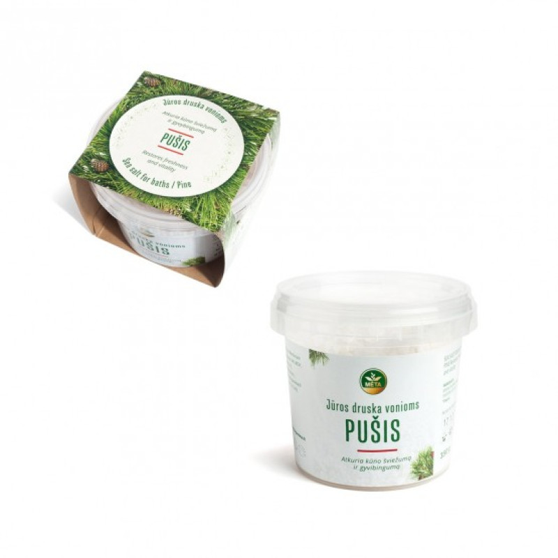 Jūros druska su pušų eteriniu aliejumi