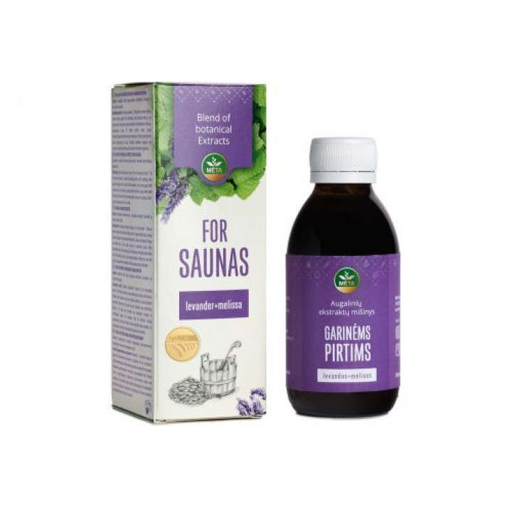 Augalinių ekstraktų mišinys pirtims su levandų ir melisų eteriniais aliejais, 150 ml