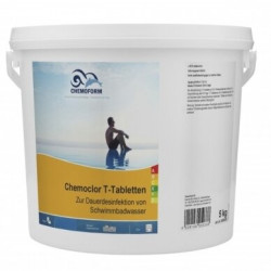 Lėto tirpimo chloras CHEMOCLOR T-Tabletės po 20 g, 5 kg  Lėto tirpimo chloras CHEMOCLOR T-Tabletės po 20 g, 5 kg