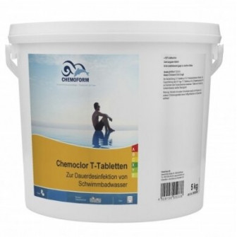 Lėto tirpimo chloras CHEMOCLOR T-Tabletės po 20 g, 5 kg