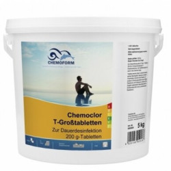 Lėto tirpimo chloras CHEMOCLOR T-Tabletės po 200 g, 5 kg