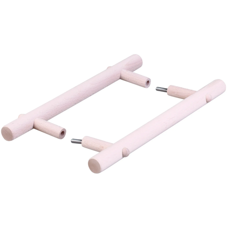 Medinis durų rankenų komplektas