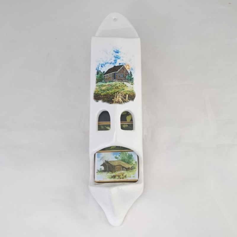 Keraminis degtukų dėžutės laikiklis su 5 degtukų dėžutėmis