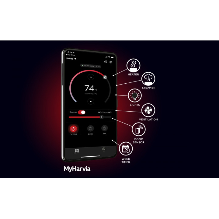 Elektrinės pirties krosnelės valdymo pultas - HARVIA Xenio CX170 WiFi