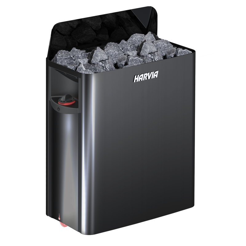 Elektrinė pirties krosnelė - HARVIA The Wall Black Steel SW80 8 kW