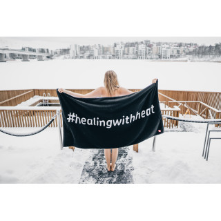 Pirties rankšluostis HARVIA, 90 x 170 cm, juodas