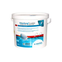 Lėto tirpimo chloro tabletės Chlorilong Classic 250, 5 kg  Lėto tirpimo chloro tabletės Chlorilong Classic 250, 5 kg