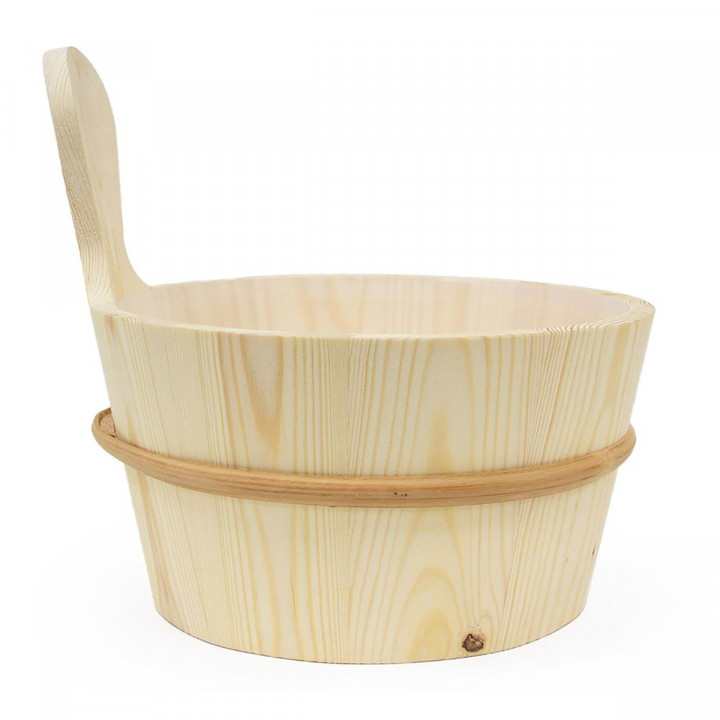 SAWO medinio 4 L kubiliuko ir 36 cm samčio rinkinys, pušis