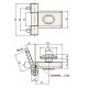 ABLOY durų vyriai garinės pirties durims, pilka, ABLFL75