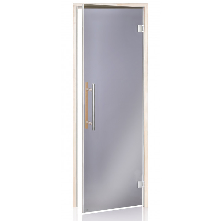 AD BENELUX stiklinės pirties durys, 80 x 210, Drebulė, Pilka
