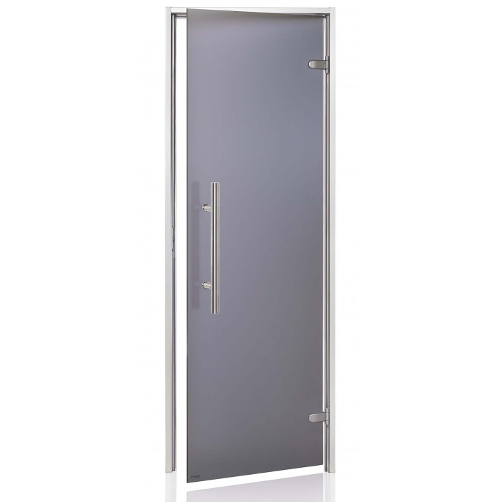 AD LIGHT stiklinės durys turkiškoms pirtims, Matinis stiklas, 70 x 190, Matinė pilka