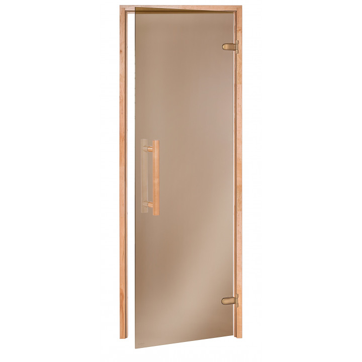 AD NATURAL stiklinės pirties durys, 80 x 210, Juodalksnis, Bronzinė
