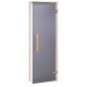AD NATURAL stiklinės pirties durys, Matinis stiklas, 80 x 210, Drebulė, Matinė pilka