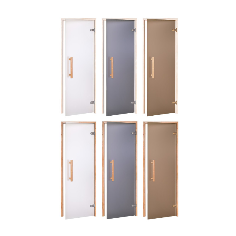 AD NATURAL stiklinės pirties durys, Matinis stiklas