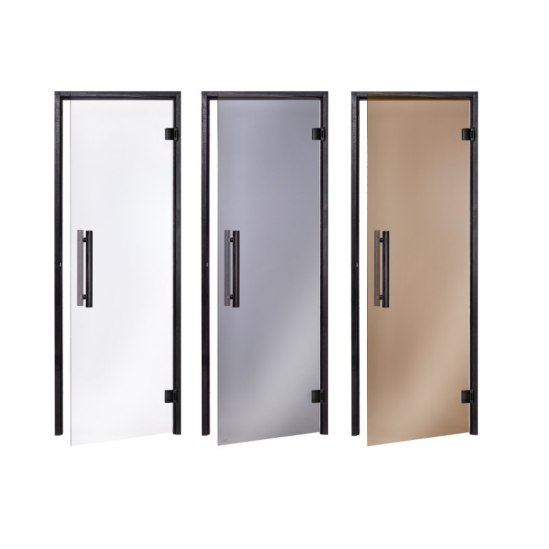 AD stiklinės pirties durys, Juodas rėmas