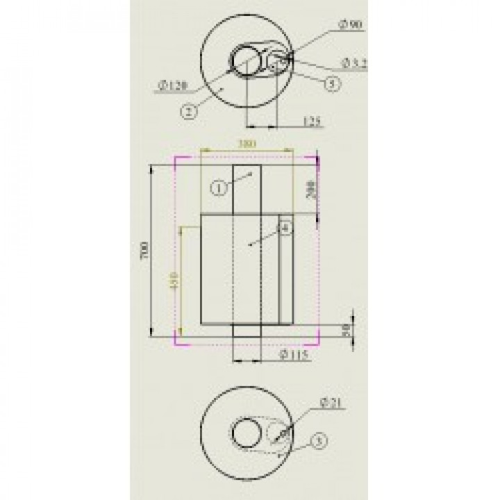 Bakas pirčiai 45, 0.8 mm, 115/D115