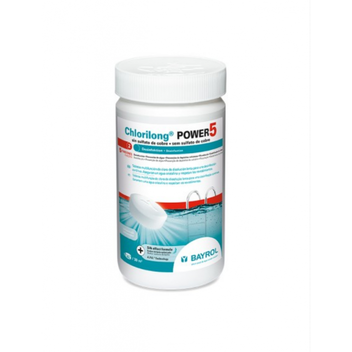 Lėto tirpimo chloro tabletės Chlorilong Power 5, 1,25 kg