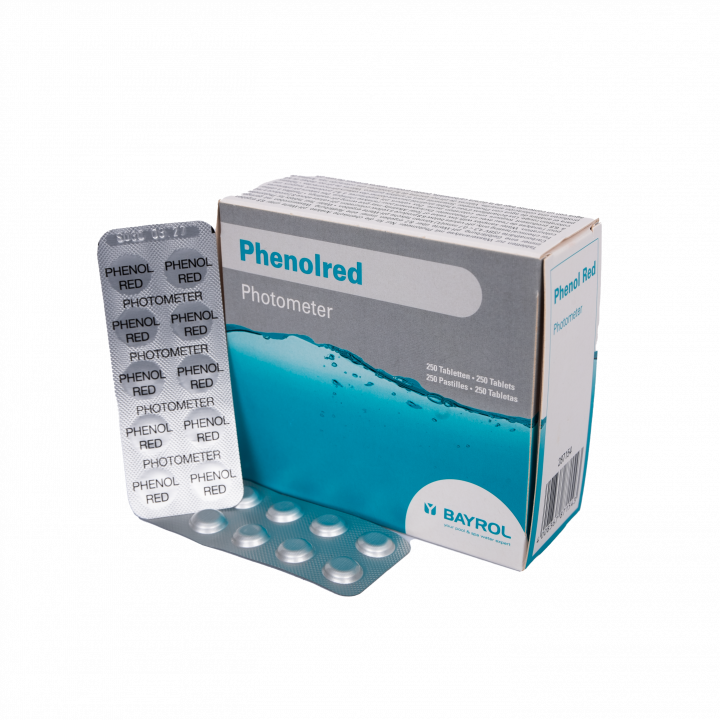 Vandens pH matavimo tabletės Phenolred fotometrui, 10 tablečių