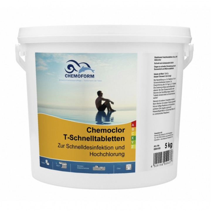 Greito tirpimo chloras CHEMOCLOR T-Tabletės po 20 g, 5 kg