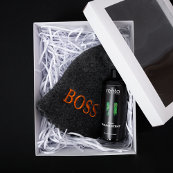 Dovanų rinkinys BOSS dovanų dėžutėje. Kepurė ir kvapioji esencija  Dovanų rinkinys BOSS dovanų dėžutėje. Kepurė ir kvapioji esencija