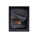 Dovanų rinkinys dovanų dėžutėje JAM. Vyriška pirties kepurė ir prijuostė - PILKA - 0