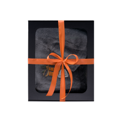 Dovanų rinkinys dovanų dėžutėje JAM. Vyriška pirties kepurė ir prijuostė - PILKA 