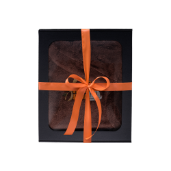 Dovanų rinkinys dovanų dėžutėje JAM. Vyriška pirties kepurė ir prijuostė - RUDA 