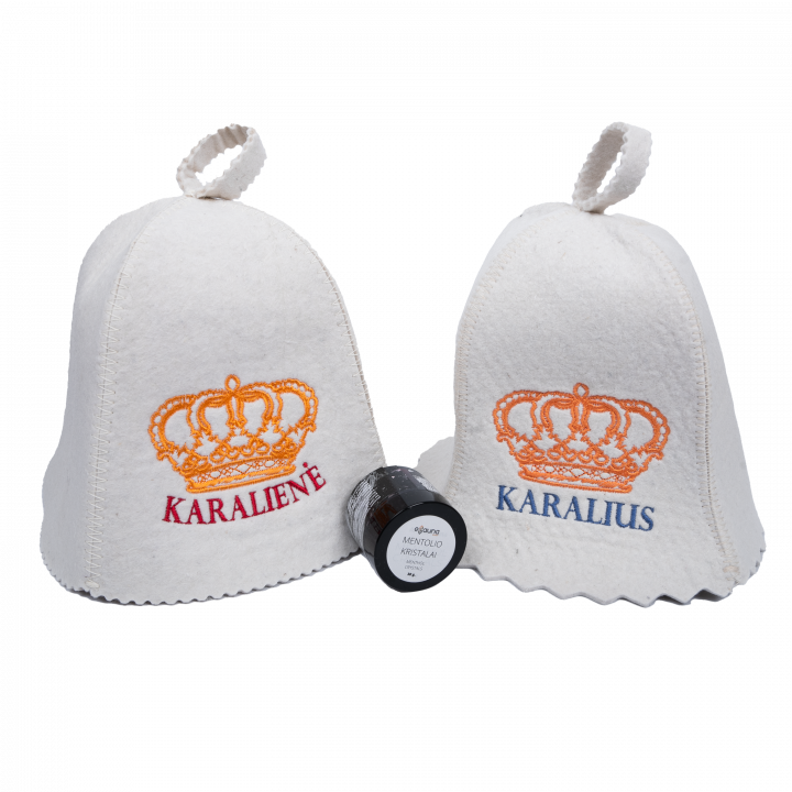 Dovanų rinkinys ŠVIESŪS KARALIAI dovanų dėžutėje. Kepurės ir mentolio kristalai