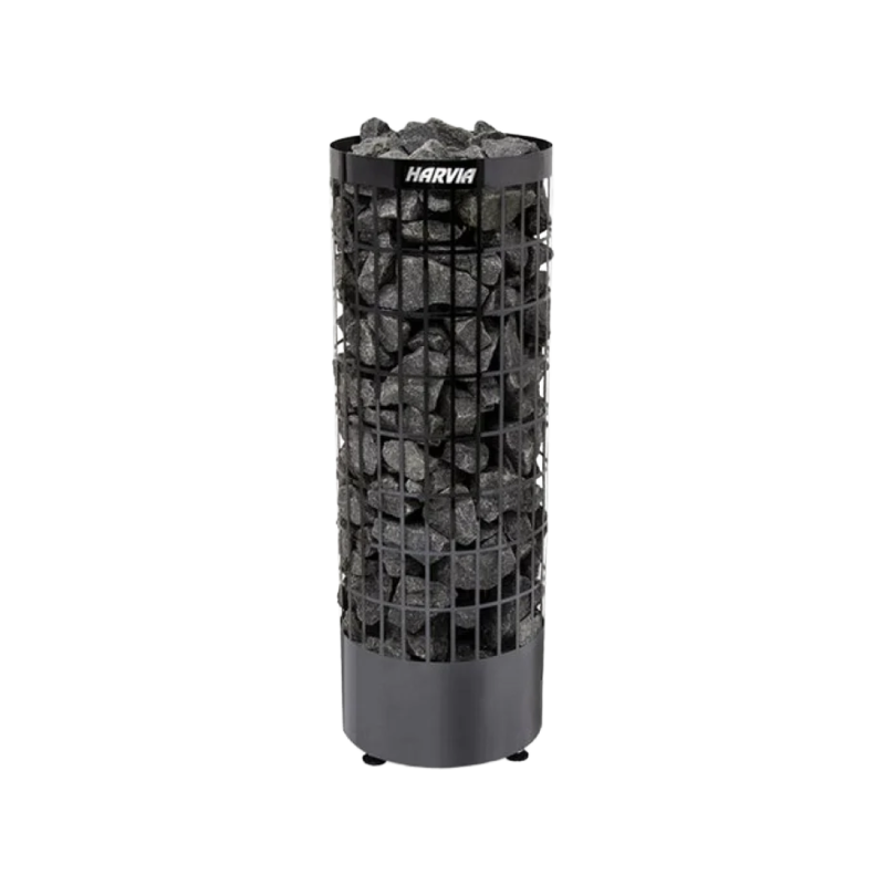 Elektrinė pirties krosnelė - HARVIA Cilindro Black Steel PC90E 9 kW