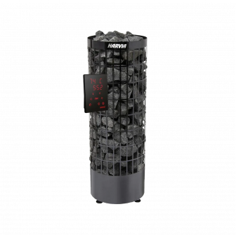 Elektrinė pirties krosnelė - HARVIA Cilindro Black Steel PC90XE 9 kW